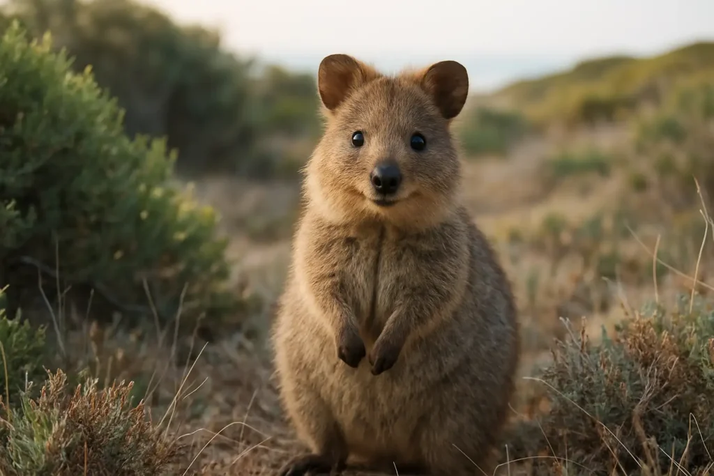 Quokka dans une végétation côtière australienne