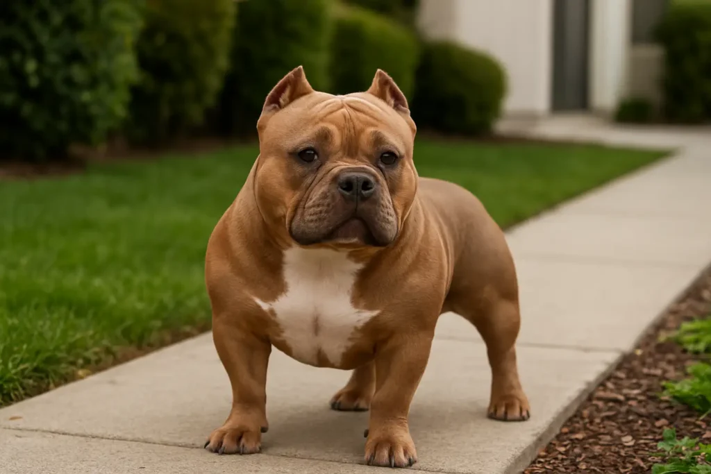 American Bully Pocket adulte au physique compact et musclé