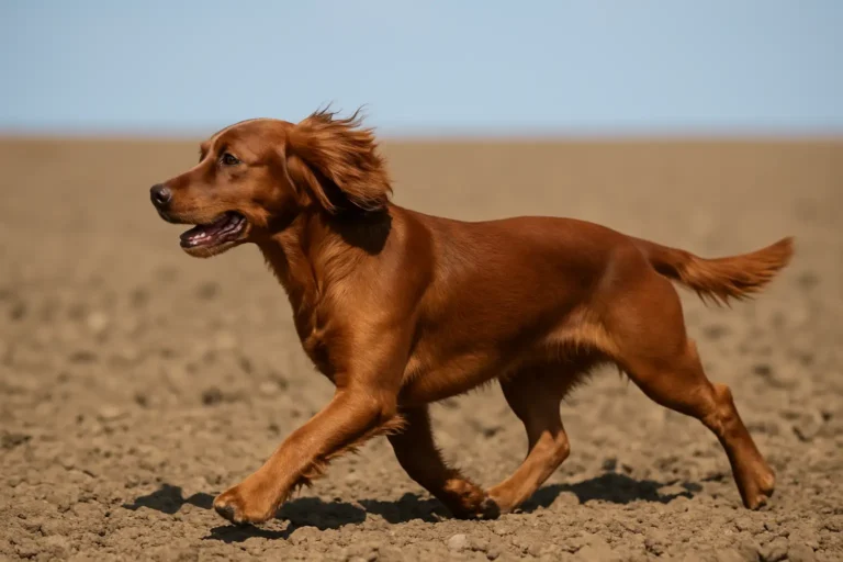 Working Cocker Spaniel adulte trottant dans un champ de campagne